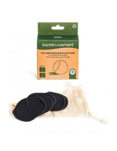 Discos Desmaquillantes Bambu Algodon Negro 6Uds. de Bamboovement