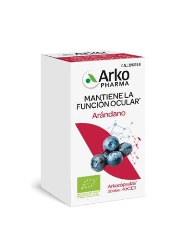 Arandanos 40Arkocapsulas. Bio de Arkopharma