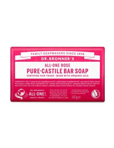 Jabon En Pastilla Rosas 140Gr. de Dr. Bronner´S