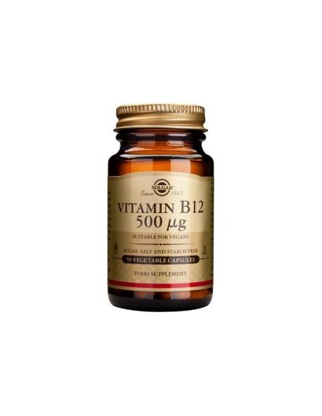 Vitamina B12 (Cianocobalamina) 500Mcg 50Cap de Solgar