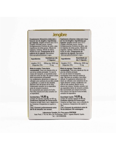 Jengibre 30 Caps. V de Ynsadiet
