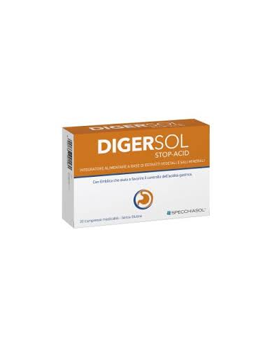 Digersol Stop-Acid 20 Comprimidos Masticables de Specchiasol