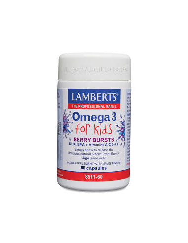 Pack 2 Omega 3 para niños 60 cápsulas Lamberts calidad premium