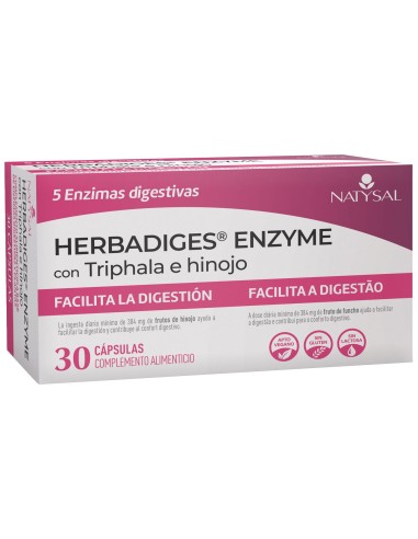 Herbadiges Enzyme con Triphala e Hinojo 30 Capsulas de Natysal
