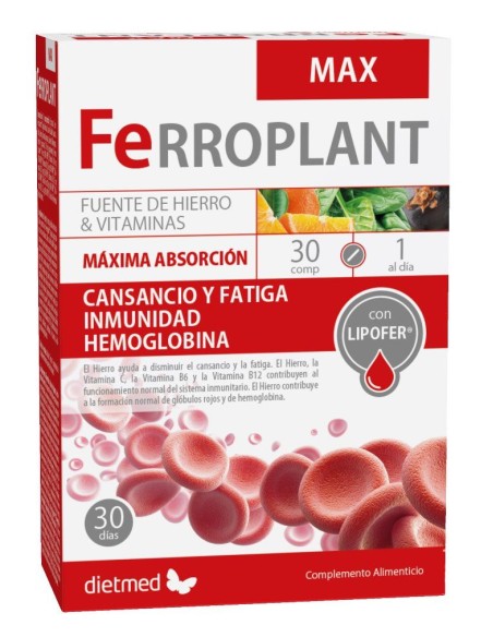 Ferroplant Max 30 comprimidos  Dietmed