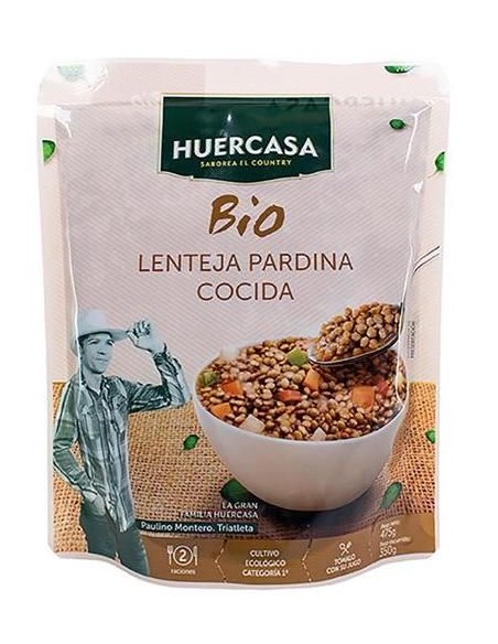 Lenteja Pardina Cocida Bio, 475 G de Huercasa