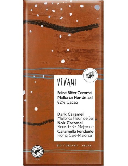 Chocolate Negro 62% Con Caramelo Y Flor De Sal 80G Vivani