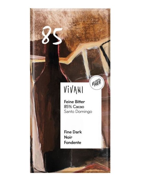 Chocolate Negro 85% Santo Domingo 100 Gramos Bio Vegan Vivani