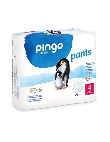 Pañales Braguita T4 Bio, 30 Und de Pingo