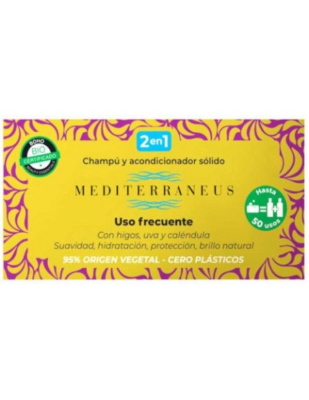 Mediterraneus Champu-Acondicionador Solido  Uso Frecuente 55 de Mundonatural