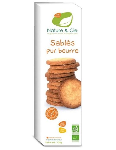 Galletas De Mantequilla Sin Gluten Bio, 135 G de Nature&Cie