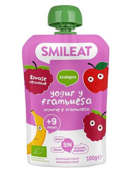 Pouch Yogur Y Frambuesa 100 G Eco de Smileat