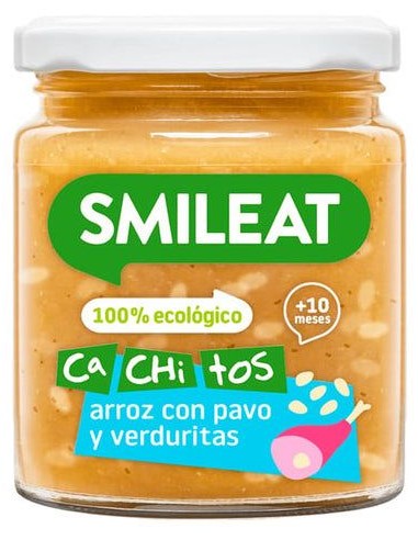 Tarrito Con Cachitos De Arroz Y Pavo Con Verduras de Smileat