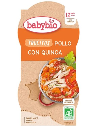 Tarritos de Trocitos De Pollo Con Quinoa