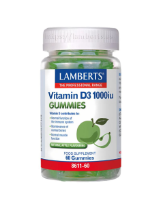 Pack 5 Uds. Vitamina D3 1000 UI (25 µg)  (Gummies) 60 Gum de Lamberts