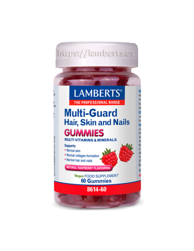Pack 5 Multi-Guard Hair, Skin & Nail Gummies Lamberts 60uds