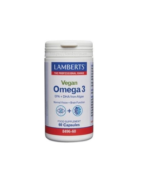 Pack 5 Omega 3 Vegano Lamberts - 60 Cápsulas Saludables