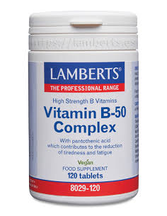 Pack 2 Vitaminas B-50 Lamberts 120 Tabletas Energía Vital