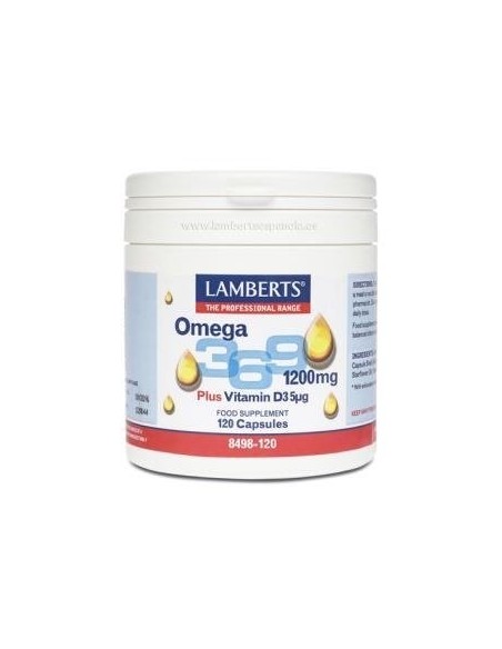 Pack 5 Uds. Omega 3,6,9 1200 mg + Vitamina D3 de Lamberts