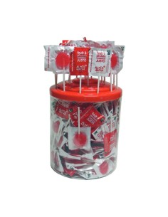 Piruletas Redondas Sabor Cereza Bio-Ft. Expositor 200Uds