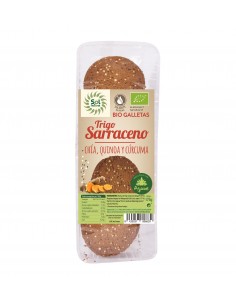 Galletas T.Sarraceno Chia-Quinoa-Curcuma Bio 175 G De Solnat