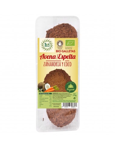 Galletas De Espelta-Avena Zanahoria Coco Bio 175 G De Solnat