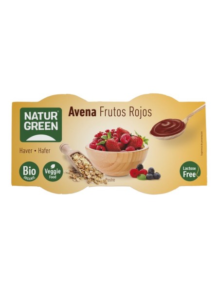 Postre de Avena Frutos Rojos
