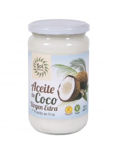 Aceite De Coco Virgen Extra Grande Bio 580 Ml De Solnatural