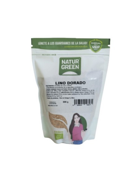 Lino Dorado Bio 500 g Naturgreen  Semillas Orgánicas Saludables