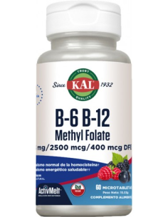 B6 B12 Metilfolato Sublingual 60 Comp Solaray  Vitalidad
