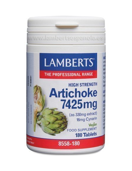 Pack 2 Alcachofa 7425 mg Lamberts - 180 Tabletas Saludables