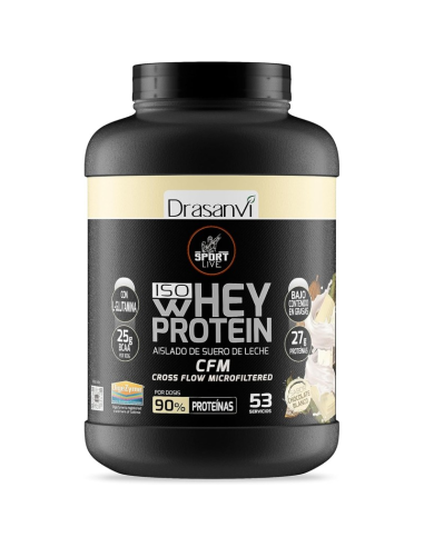 Whey Protein Aislado Choco Blanco 1,6Kg Sport Live Drasanvi