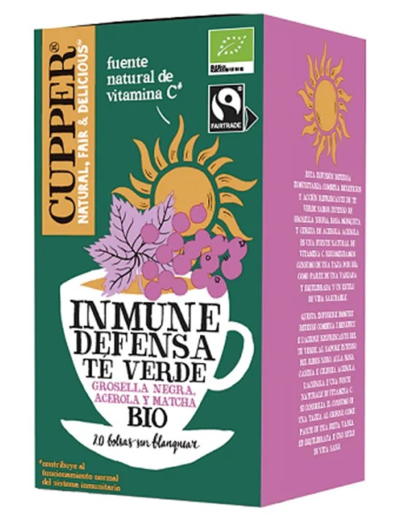 Té Verde Inmune Bio, 20 Bolsas de Cupper