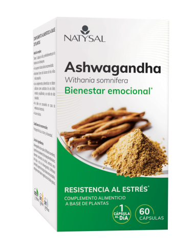 Ashwagandha Natysal 60 Cápsulas  Energía y Bienestar Natural