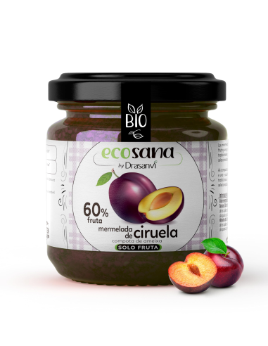 Mermelada Extra Ciruela Bio Sin Azúcar 255g Ecosana