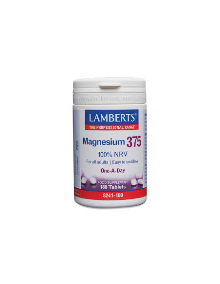 Pack 2 Uds. Magnesio 375 mg por tableta de Lamberts