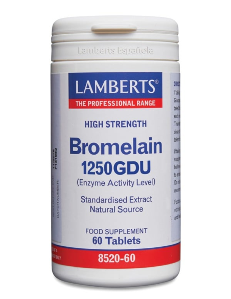 Pack 2 Bromelina 1250 GDU 60 Tabs Lamberts - Salud Natural