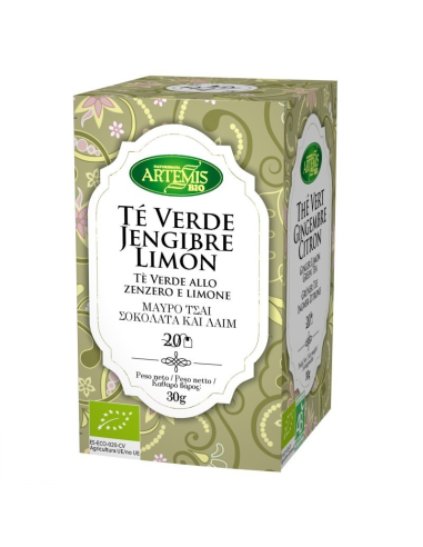 Pack 8 Uds. Infusión Jengibre-Limón Bio 30 g  de Artemis Bio
