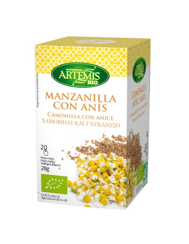 Pack 8 Manzanilla con Anís Bio 28g Artemis Bio Natural