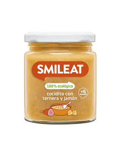 Tarrito Cocidito Ternera y Jamón Bio 230g Smileat Natural