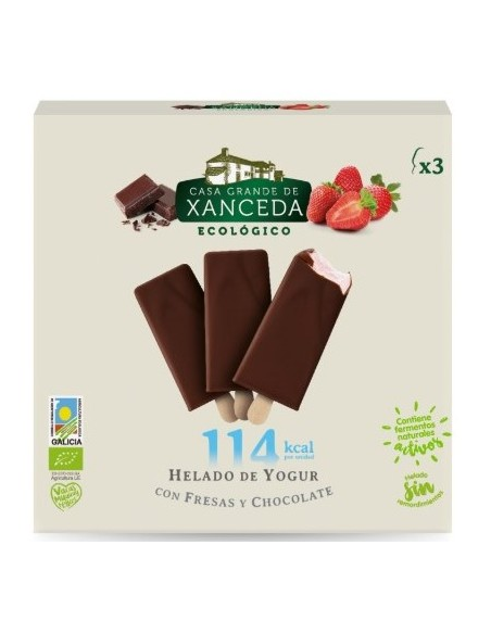 Helado Bombón Yogur y Fresa Bio Casa Xanceda 3x85 ml