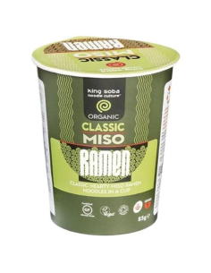 Vaso Sopa Ramen Miso Sin Gluten Bio 85g King Soba