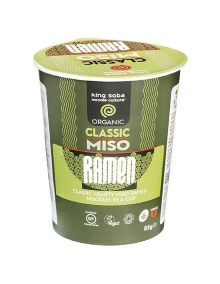 Vaso Sopa Ramen Miso Sin Gluten Bio 85g King Soba