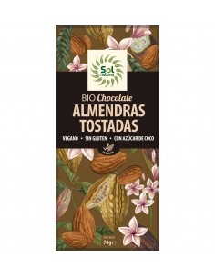 Tableta Chocolate Almendras Tostadas Bio 70 G De Solnatural