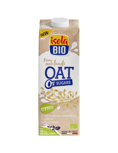 Bebida Vegetal Avena Bio 0% Azúcar Isola Bio 1L Natural