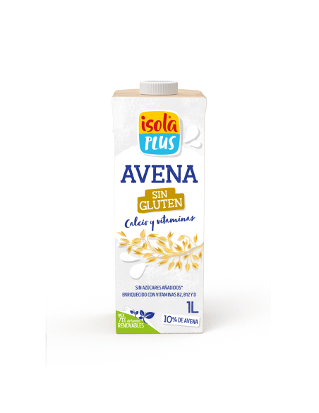 Bebida de Avena Sin Gluten Isola Plus 1L con Vitaminas y Calcio