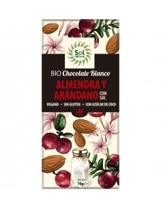 Tableta Choco Blanco Almendra-Arandano Bio 70 G De Solnatura