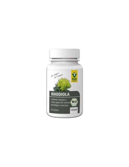 Rhodiola 550mg 60 cápsulas Raab Vitalfood  Energía natural