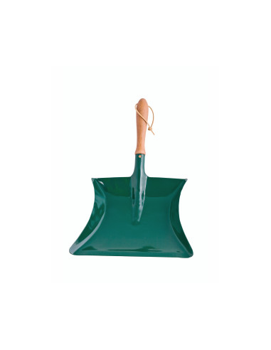 Recogedor metálico verde 42 cm Redecker resistente y práctico