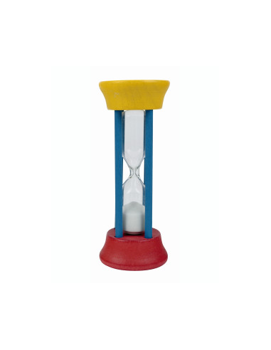 Reloj de arena azul y amarillo 10 cm Redecker elegante